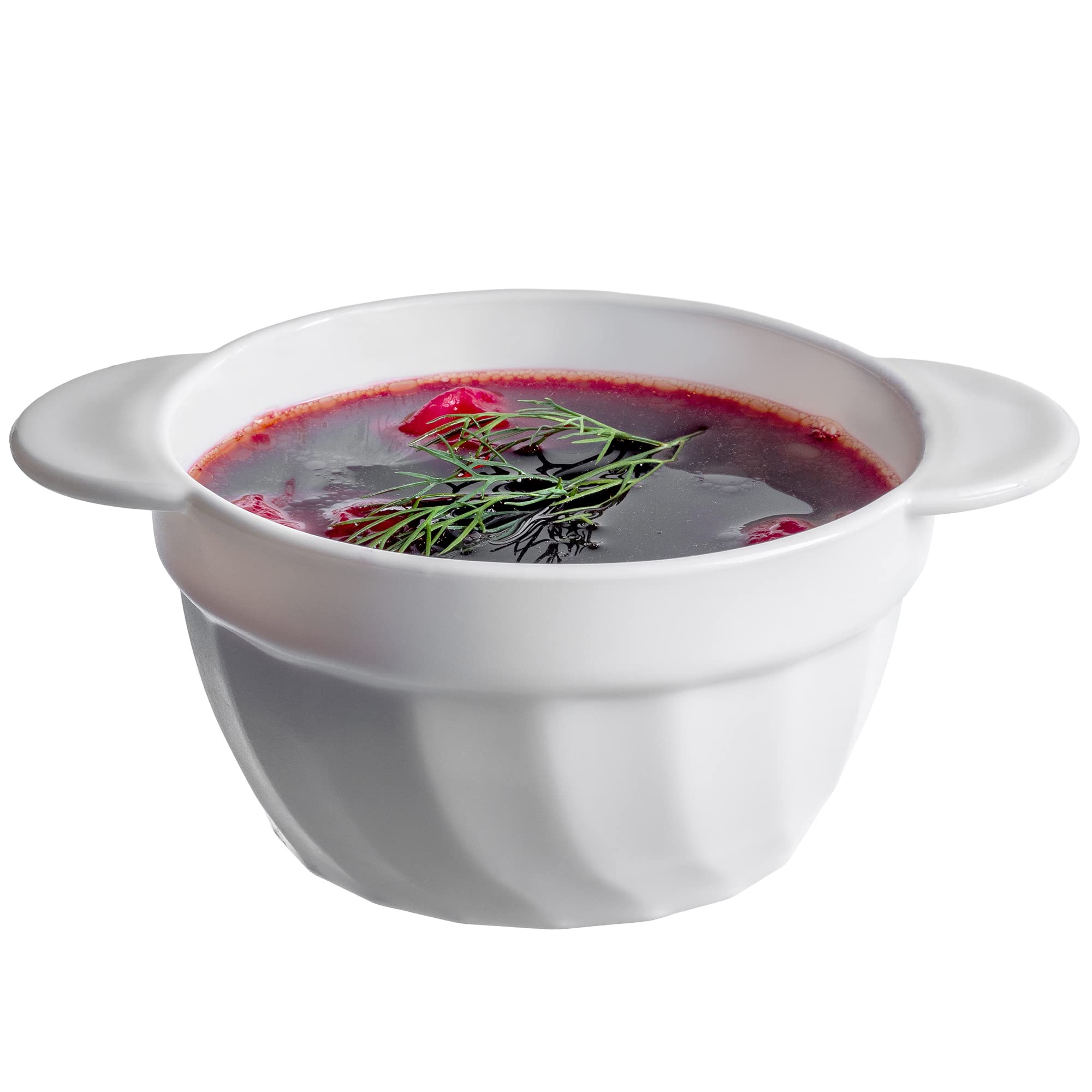 KADAX Tazas soperas, 650 ml, cuencos de cristal reforzado, 18,5 x 14 x 8 cm, cuencos para sopa con asas dobles, sopera para sopas, cremas, caldos (650 ml/3 unidades)