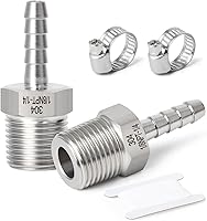 Vista 24 de TAISHER 1 pieza de forja de acero inoxidable 304 de accesorios de manguera de aire, accesorios de púas de manguera de 1 pulgada x 1/2 pulgadas