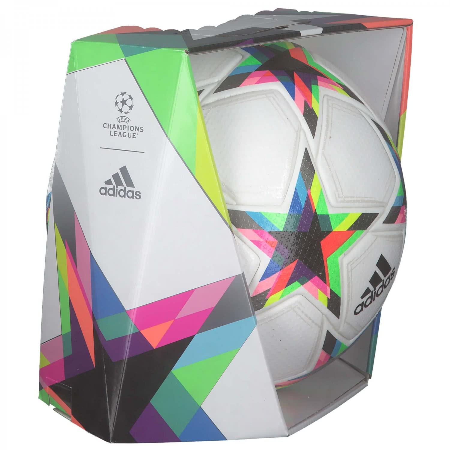 adidas Champions League UCL Pro 2022-2023, Balón, White-Silver Metallic-Bright Cyan