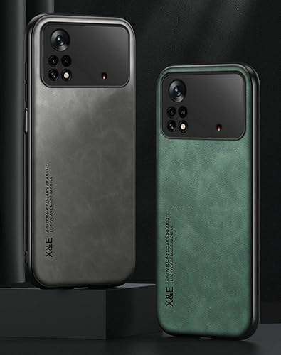 Miniatura 2 de Kepuch Funda Silklike para Xiaomi Poco X4 Pro 5G - Cubierta Parachoques Placa De Metal Incorporada Para Xiaomi Poco X4 Pro 5G - Verde