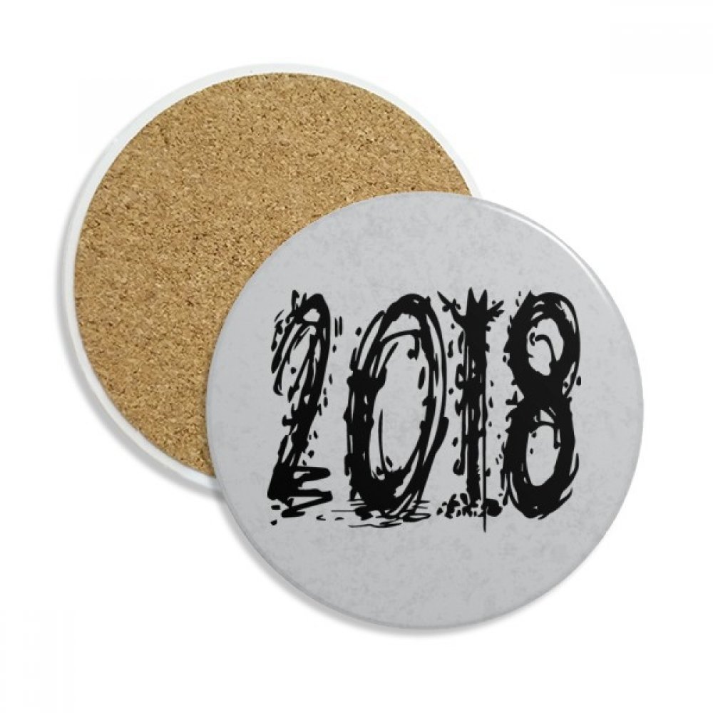 Sous-verres céramique Melt Effet Bonne Année pour repas de fête et salon