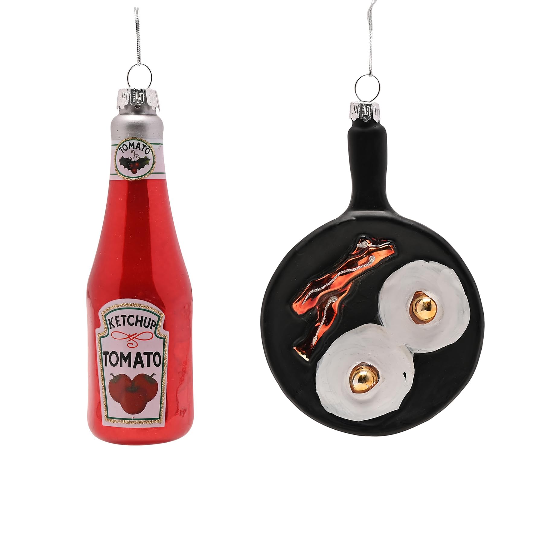 The Seasonal Gift Co Ketchup And Breakfast Hanging Decoration 2 Piece