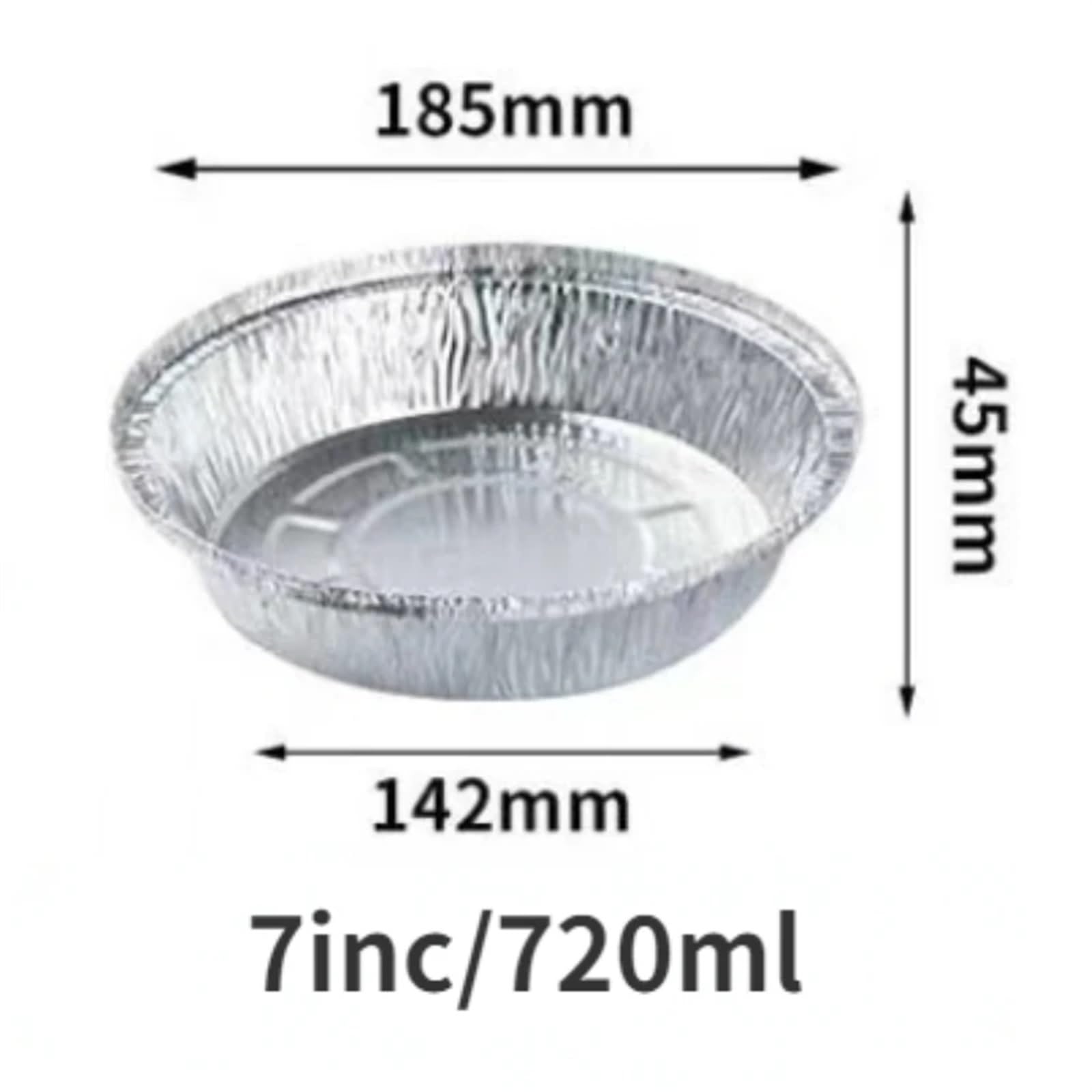 teglie in Alluminio, Teglia Rotonda in Alluminio for friggitrici ad Aria, Cottura, conservazione e arrostimento, 20 Pezzi(7in)