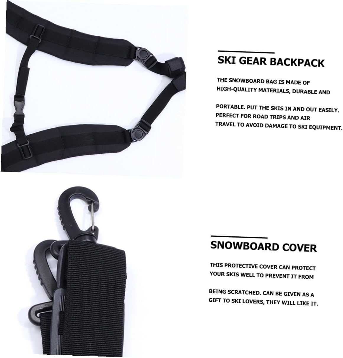 Snowboard Cover and Storage Bag Lightweight Waterproof Snowboard Gear Backpack with Shoulder Strap for Convenient and Winter Sports Transport