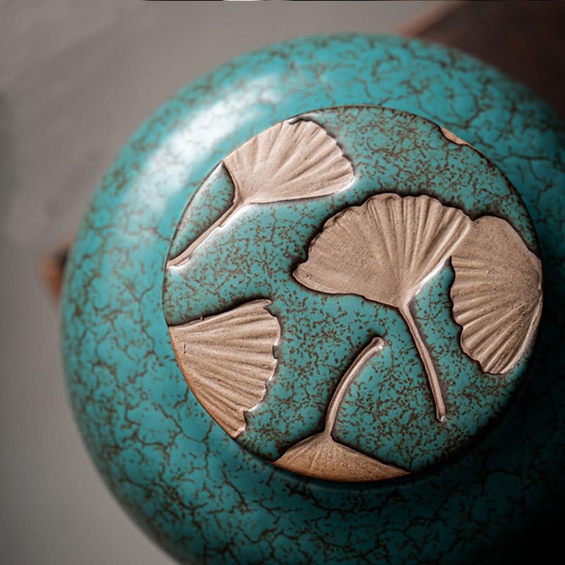 Pojemniki na herbatę na herbatę sypką Odporny na wilgoć, szczelnie zamknięty słoik Gospodarstwa domowego Retro Ceramiczna herbata Duże pojemniki do przechowywania Pu'er Czarne, zielone opakowanie