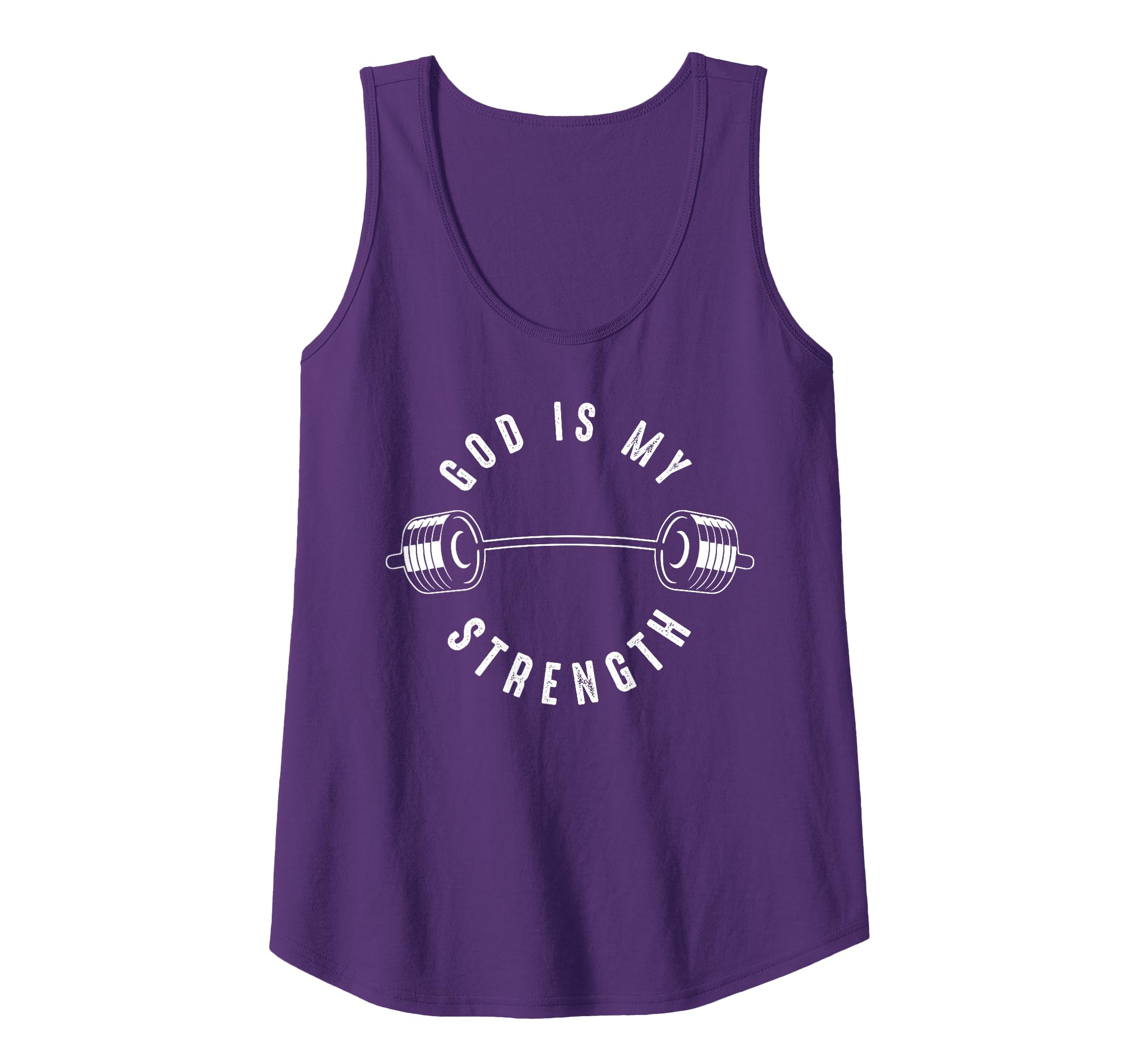 God is My Strength Art | Cute God is Rock Funny Gym Gift Tank Top
