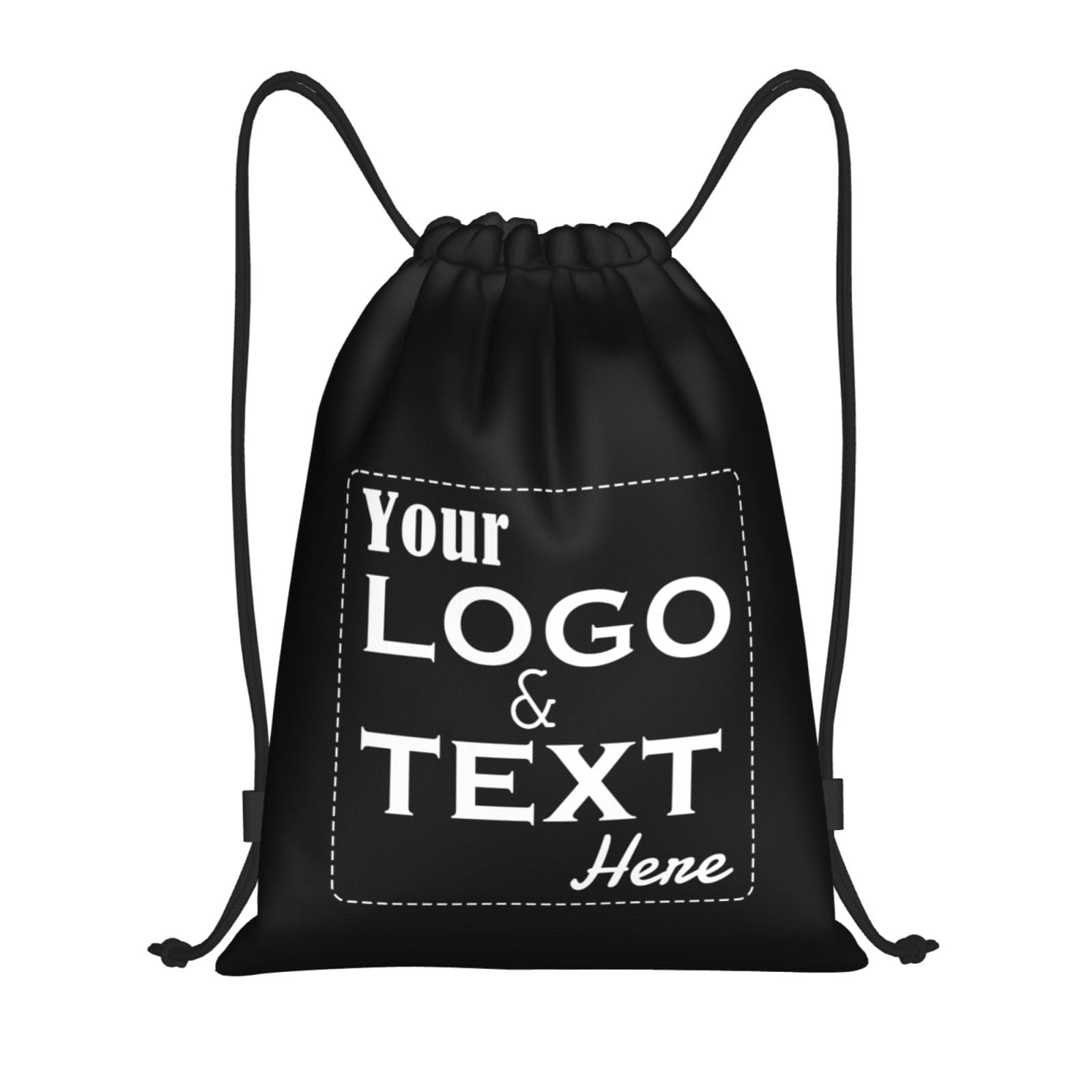 ROHBVMN Personalised Backpack custom Drawstring Bag – Add Photos/Logo/Text Sports Bag for Men and Women, Swimming Bag for Kids with Logo and Text for Every Occasion