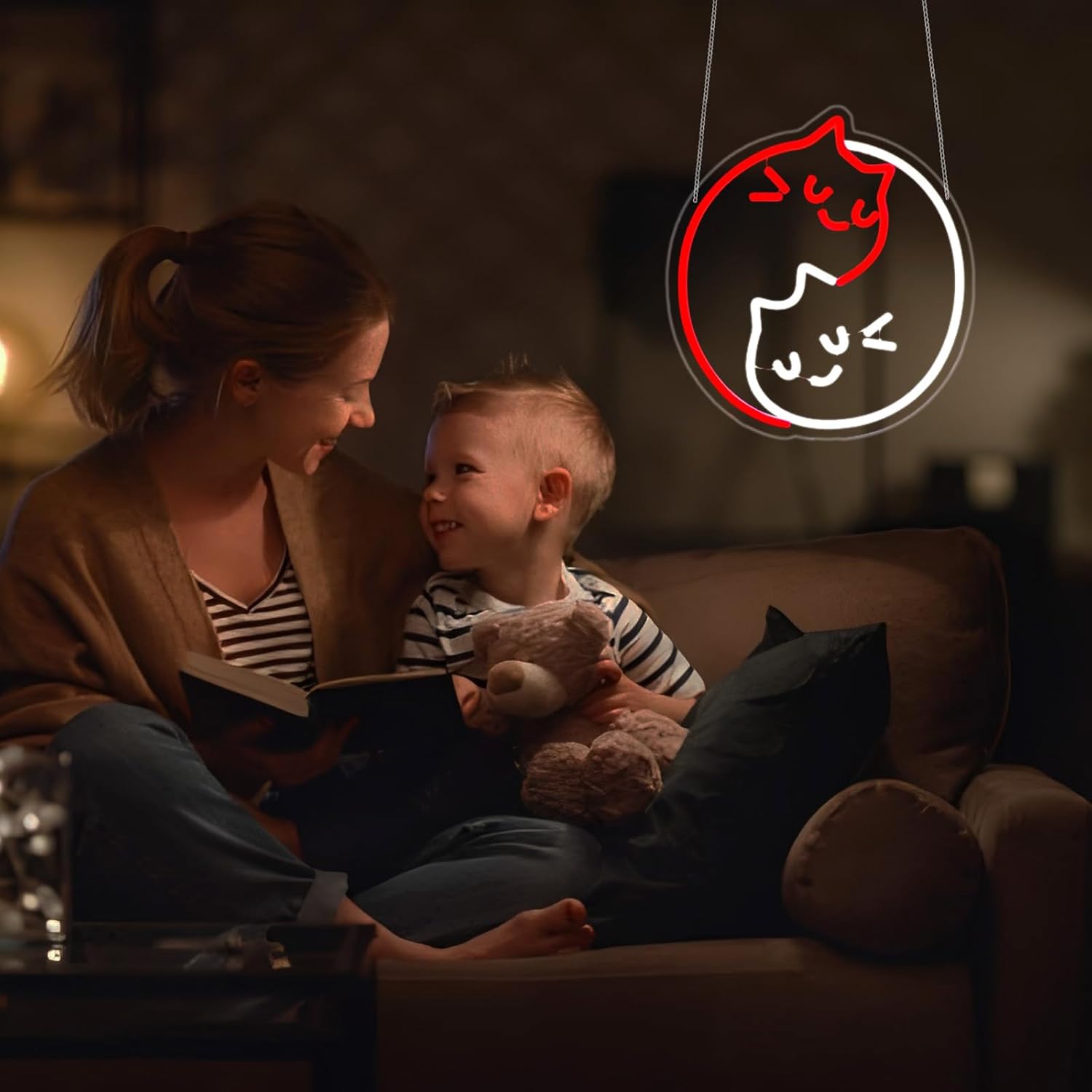 Neon Sign Cat, JGHTURIE Cat Neon Signs for Wall Decor, Animal Light Up Sign Cute Led Sign for Room Decor,Bar, Party, USB Powered - Image 2