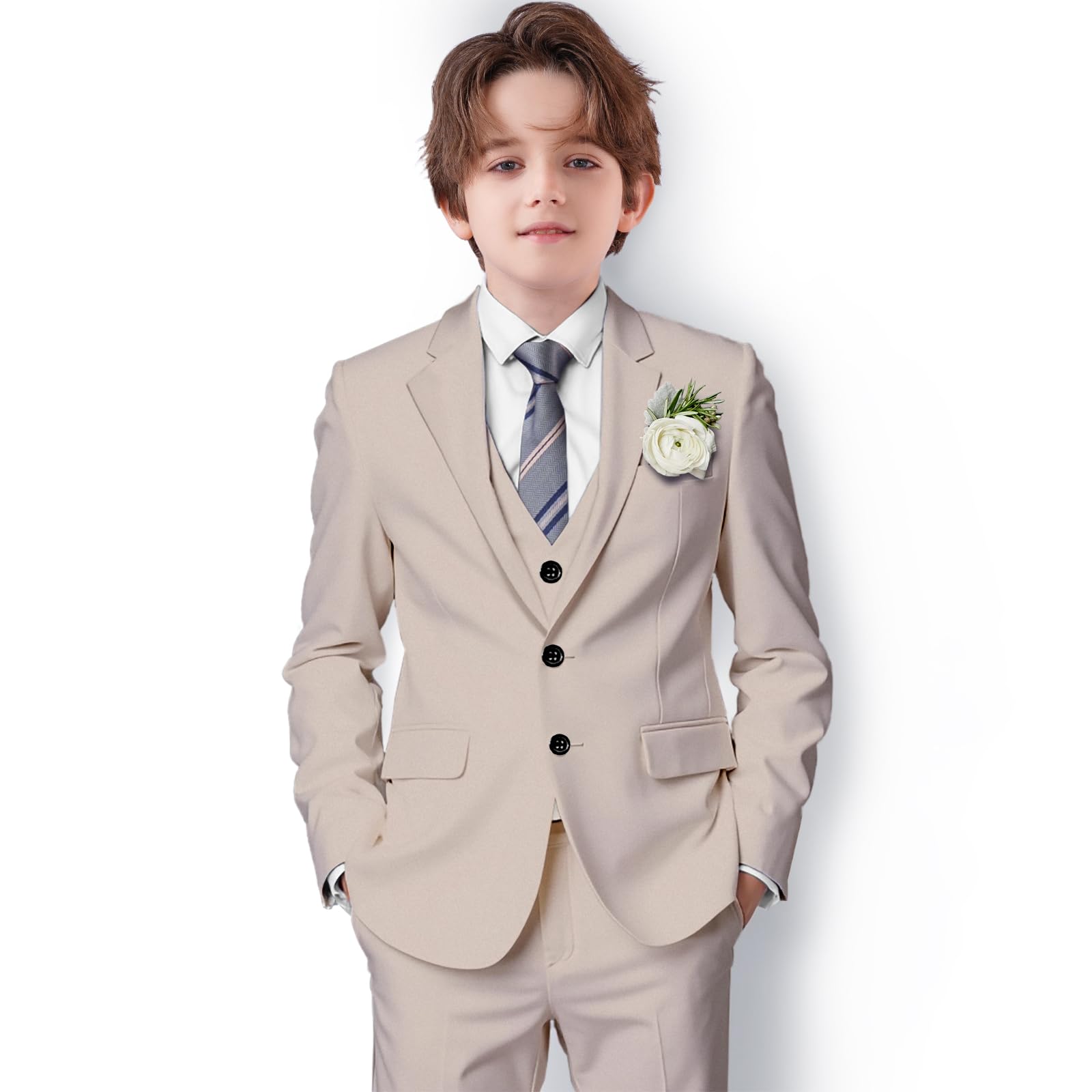 Boys Suit Formal Suits for Boy Slim Fit Kids Tuxedo Suit for Teen Boy Toddler Dress Boys Wedding Communion