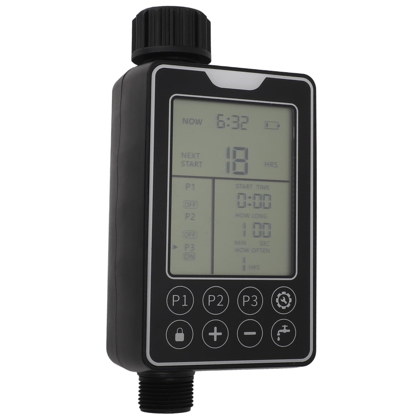 Timer irrigatore Timer Acqua per Esterni Touch Screen Intelligente di irrigazione Impermeabile 1 Presa per Prato da Giardino