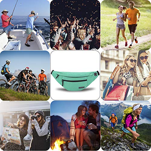 Image of MAXTOP Large Crossbody Fanny Pack Belt Bag with 4-Zipper Pockets Gifts for Enjoy Sports Festival Workout Traveling Running Casual Hands-Free Wallets Waist Pack Phone Bag Carrying All Phones