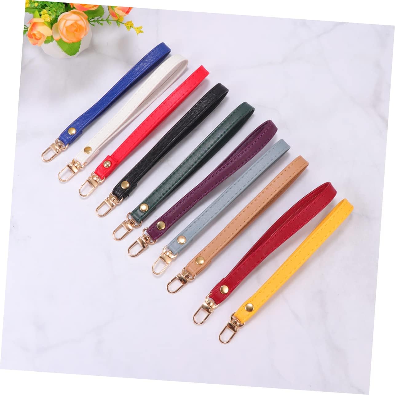 TEHAUX 2pcs wrist strap Purse Wristband wristlet strap for wallet Wrist Lanyards Leather Hand Strap wrist
