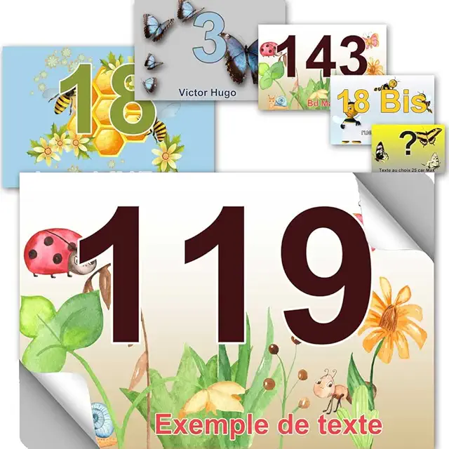 Sticker Boîte aux Lettres Papillon Personnalisable - Autocollant Décoratif