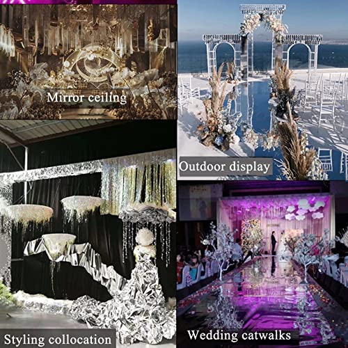 Tapis miroir or 1,2x30m pour allée de mariage et décoration de banquet - 4