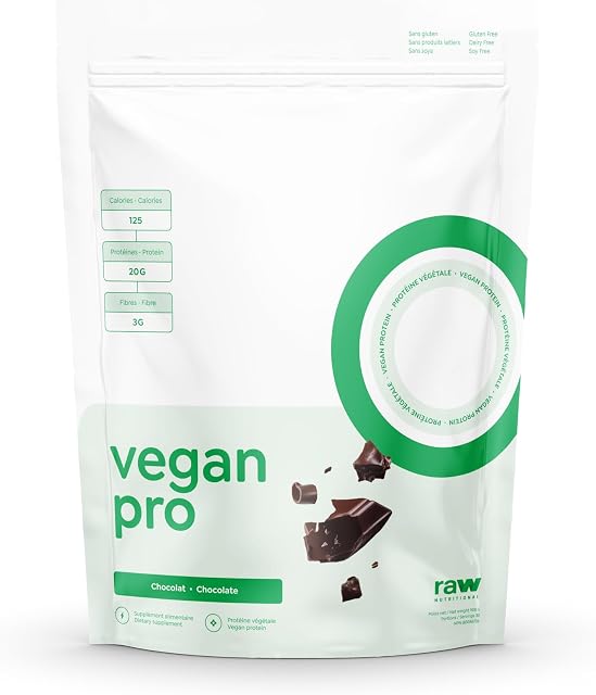 Vegan Pro Organic Plant Based Protein Powder | 20g Pea Protein Vegan Protein Shake | Easy Digest & Non-Bloating Plant Protein | Non-GMO, Dairy-Free, Gluten-Free | 2LB (Chocolate)
