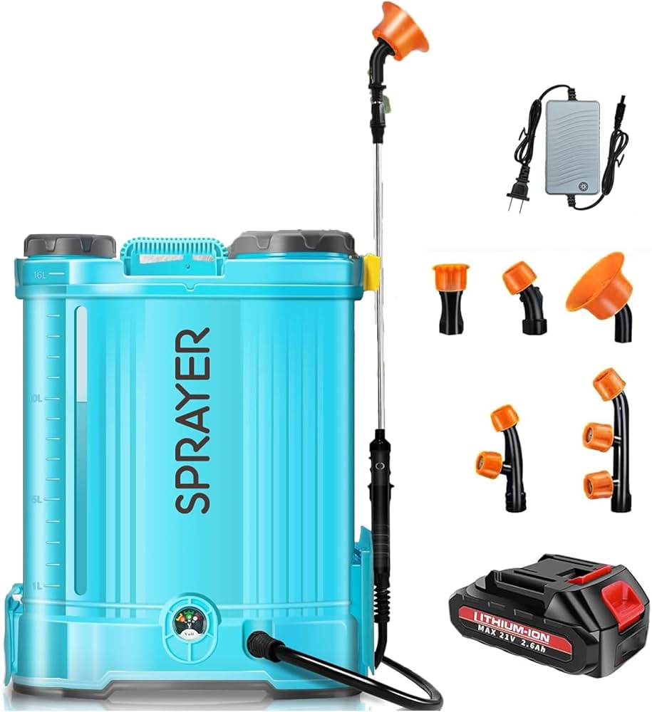 電動噴霧器（マキタ互換対応　18V）充電式、連続自動スプレー背負式20L Amazon.co.jp: 電動噴霧器 (マキタ互換 18V対応) 充電式 背負式16L