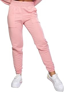 Calça Jogger Feminina - Calça Feminina Moletinho de Cintura Alta com Bolso - Calça Longa Casual e Confortável, Roupas Femininas Estilosas, Moda Blogueira Feminina Outono/Inverno - Vicbela