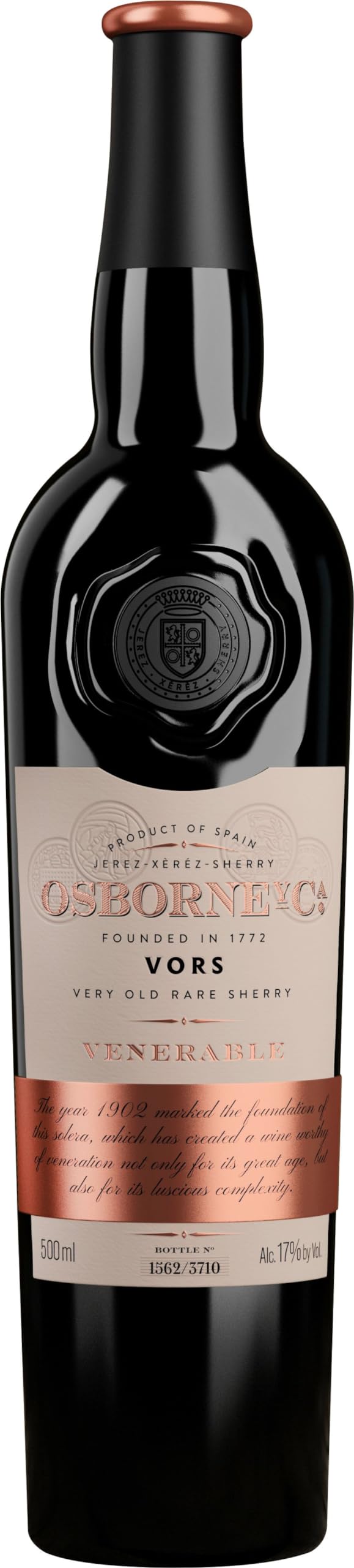 Osborne Venerable PX Pedro Ximenez Sherry VORS, 50cl