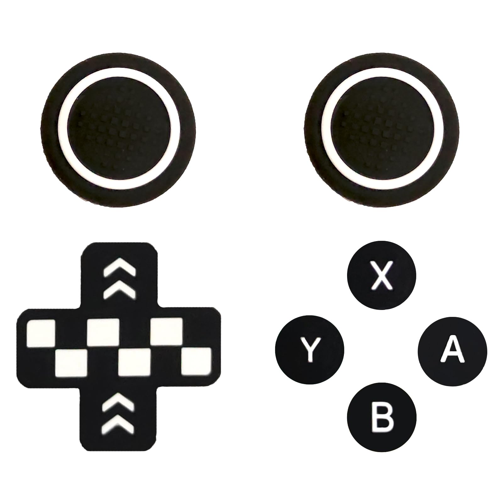 Photo 1 of LEPEYMDA Switch 2 Thumb Grip Caps Cross D-Pad Button Caps Set (Black)