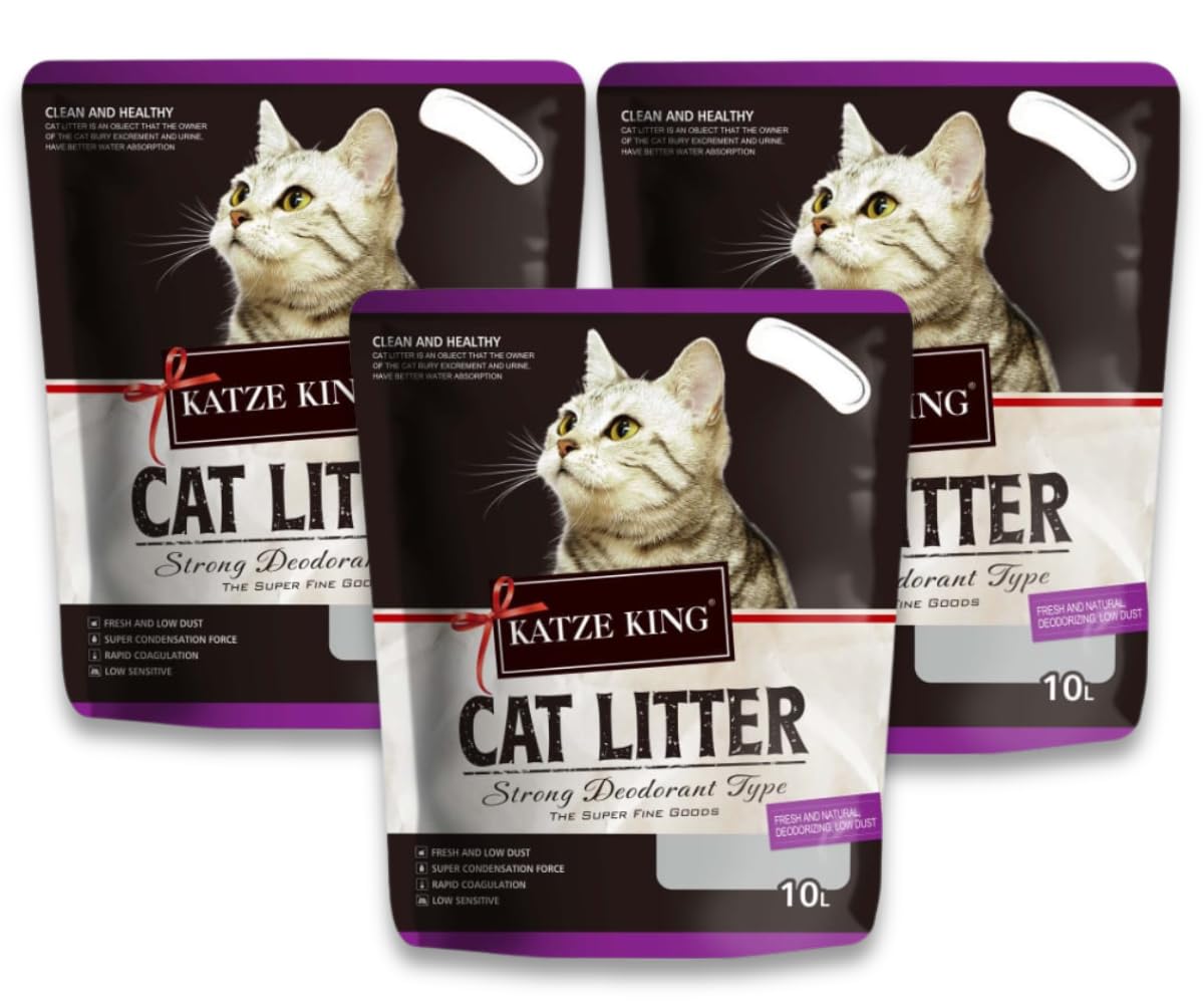 Foodie Puppies Katze King 21Kg/30L Cat Litter with Lavender Fragrance (7kg/10L, Pack of 3) | Cat Litter Clean Non-Dust Clumping Type Exclusive Scoopable with Odour Control (B08MFGT2C1) Amazon Price History, Amazon Price Tracker