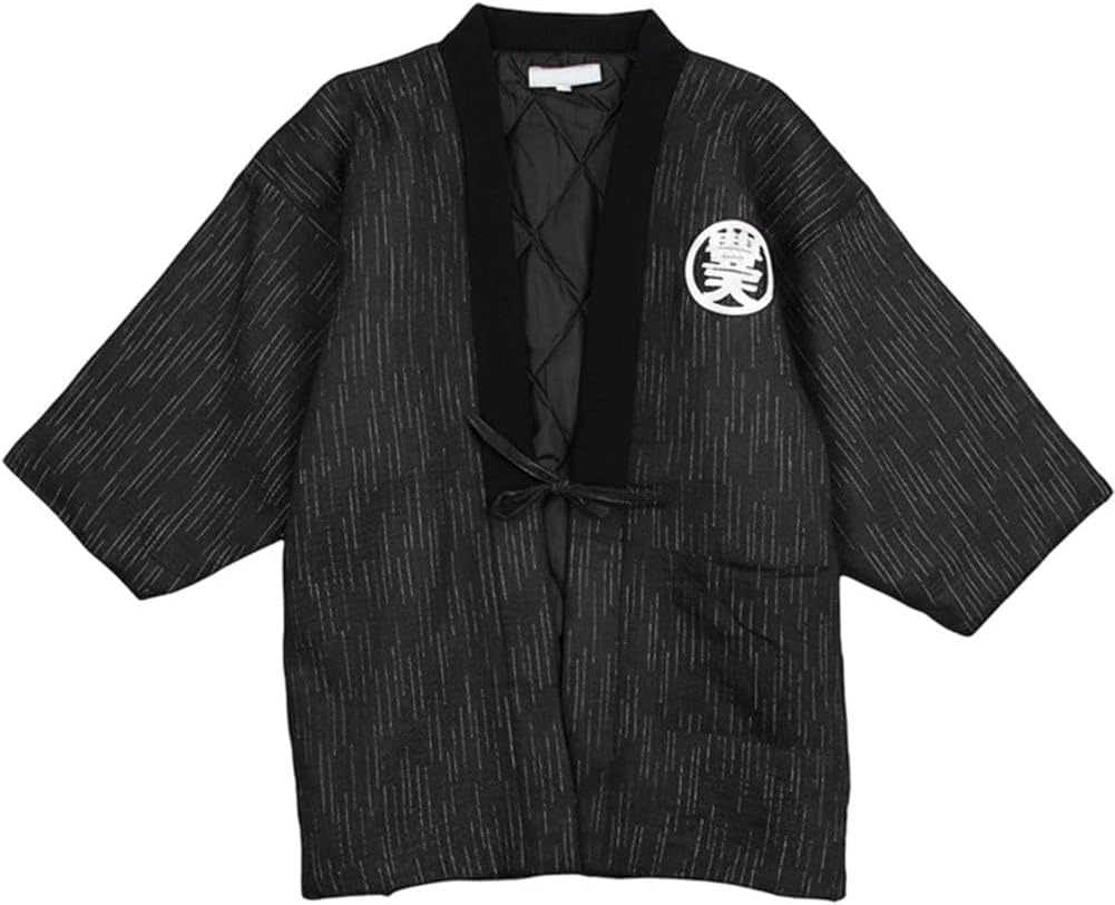 – Men Winter Japanese Vintage Kimono Cardigan Traditional Cotton Hanten Warmwear Home Clothes Pajamas