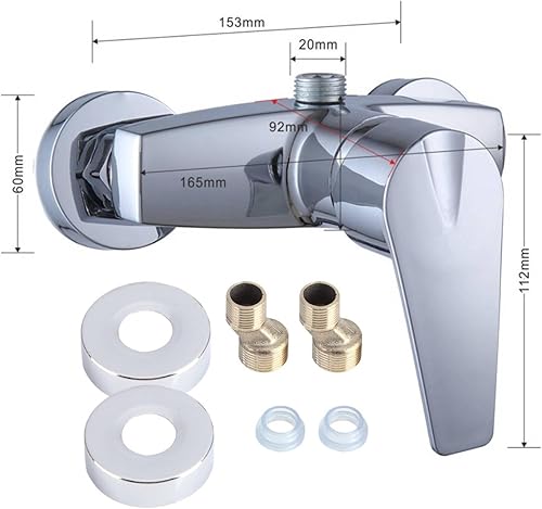 Miniatura 7 de Interruptor de grifo de ducha, grifo de baño montado en la pared, grifo de una sola manija, interruptor de agua fría y caliente, mezclador de