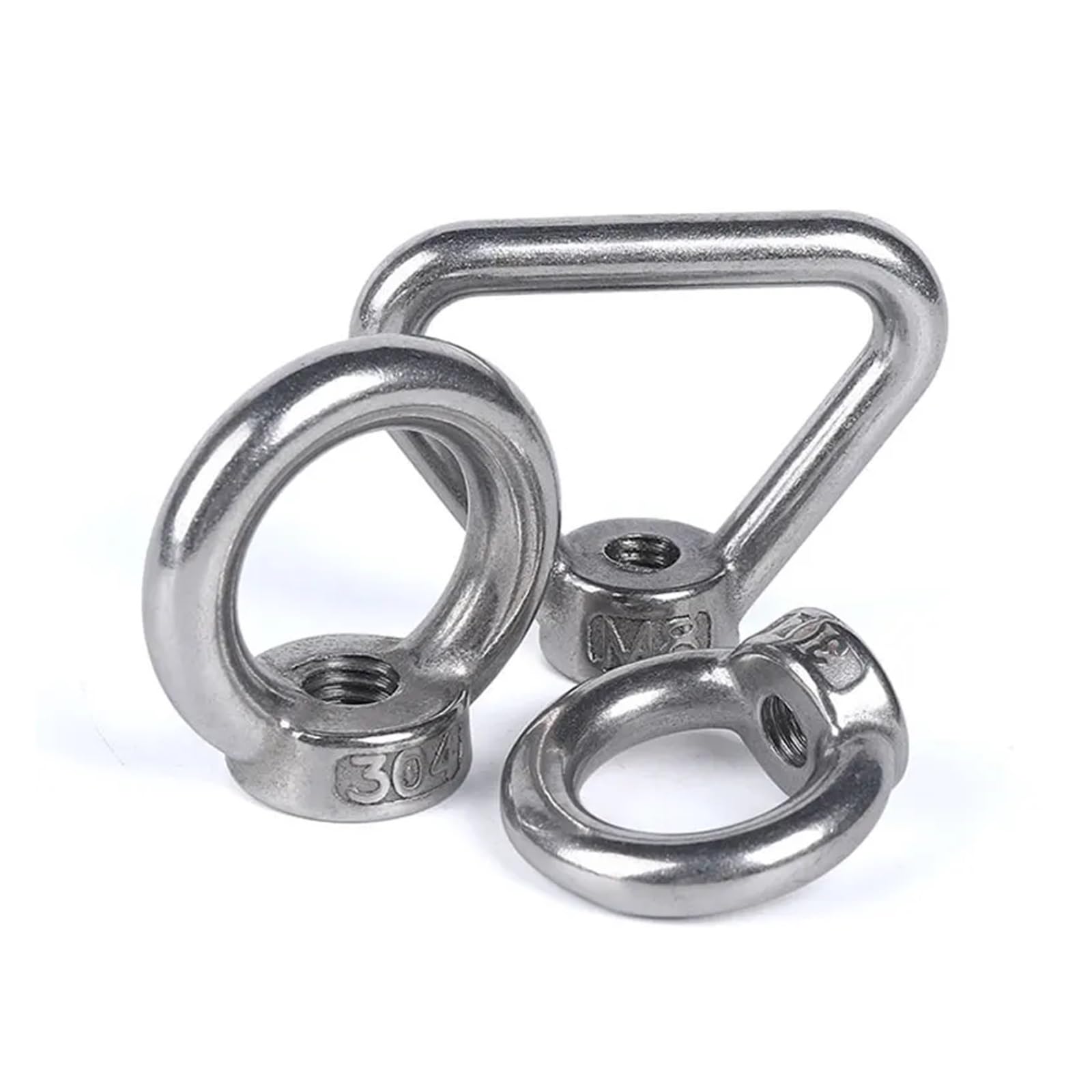 Eye Bolts,bolt,Threaded Eyebolts. Dado a occhiello di sollevamento a forma di anello triangolare, Ghiera a triangolo M3 M4 M5 M6 M8 M10 Vite a occhiello in acciaio inossidabile 304 Bullone a occhiello
