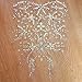 Noble Pure Handmade Big Beaded Crystal AB Color Patches Sew on Rhinestones with Stones Sequins Beads Bridal Applique Designs Patches Sewing for DIY Wedding Dress Trim 38x56cm (AB)