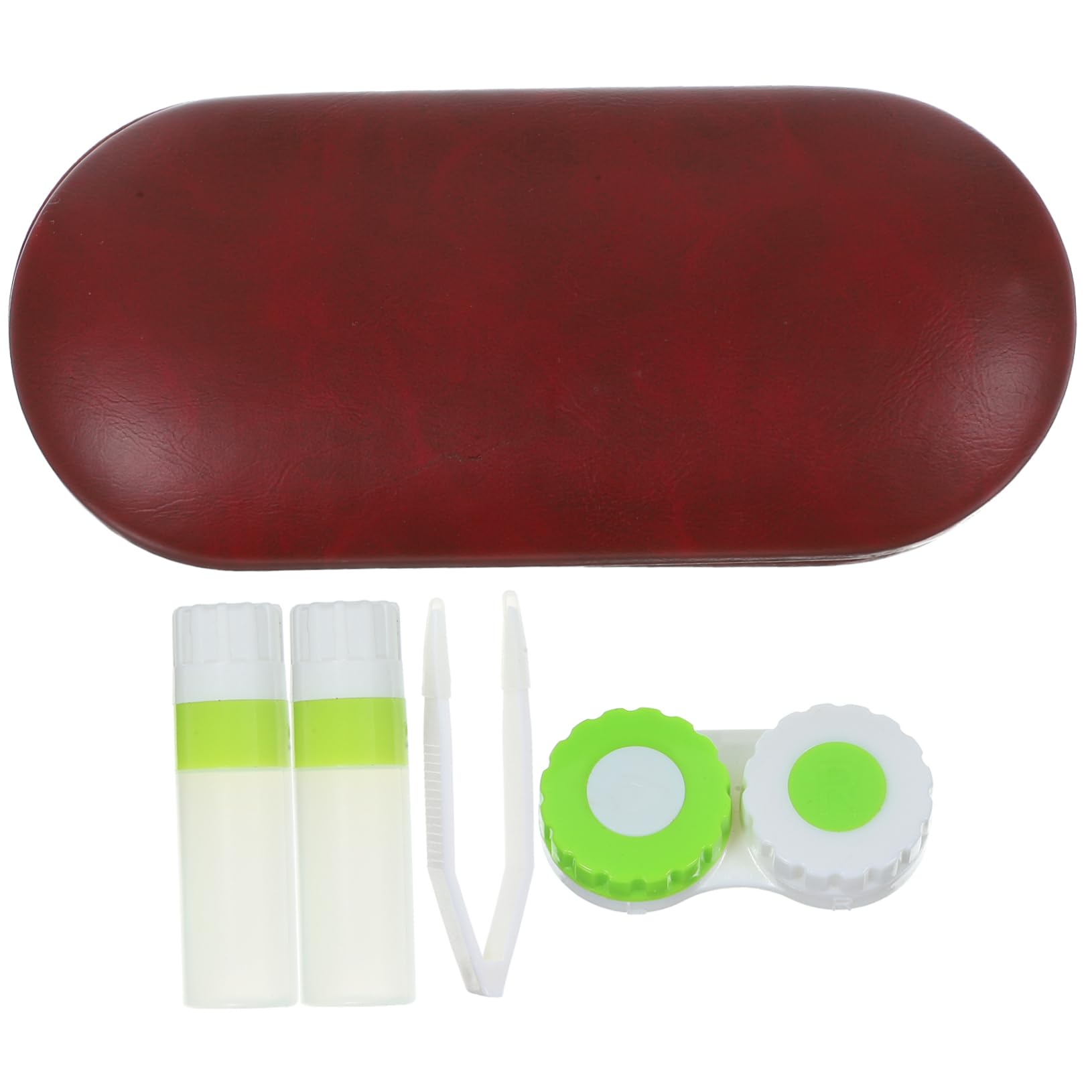 SHERCHPRY 4 Juegos Estuche de anteojos Lentes Caso Organizador para Llevar Gafas contenedor de anteojos Caja de Almacenamiento de Gafas Cajas de anteojos Estuche para anteojos PU Rojo