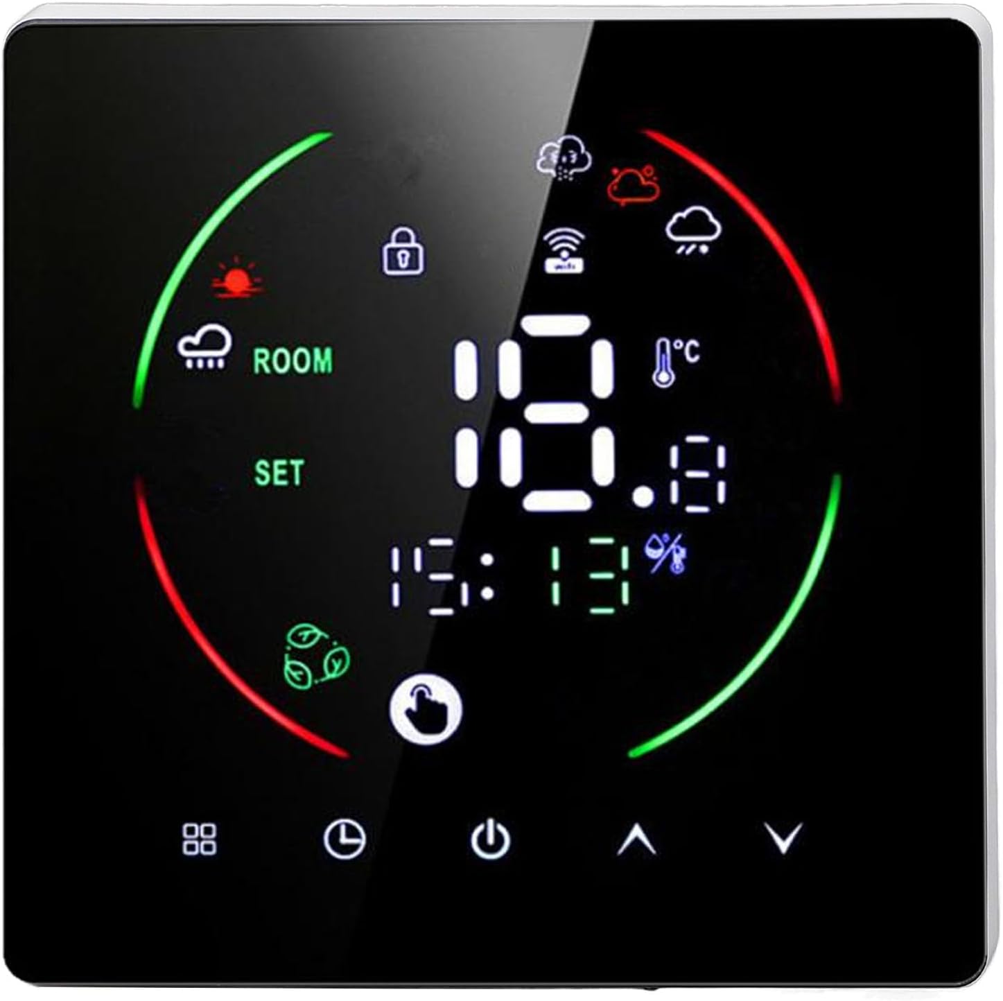 Smart Thermostat, APP Remote Control, Multipurpose AC90-240V Low Energy Consumption Thermostat for Office