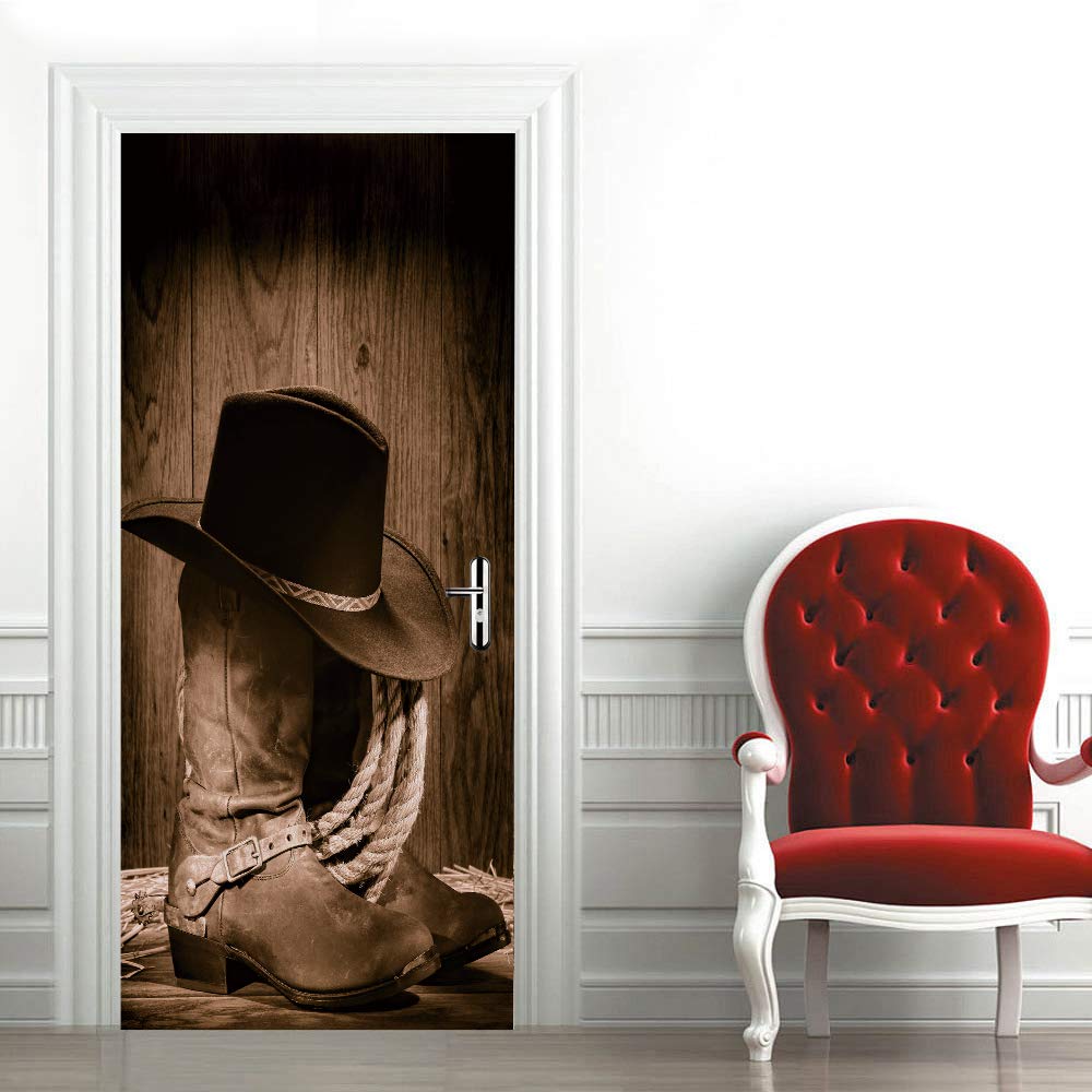 Trompe l'oeil porte 3D pour agrandir une chambre ou salle de bain