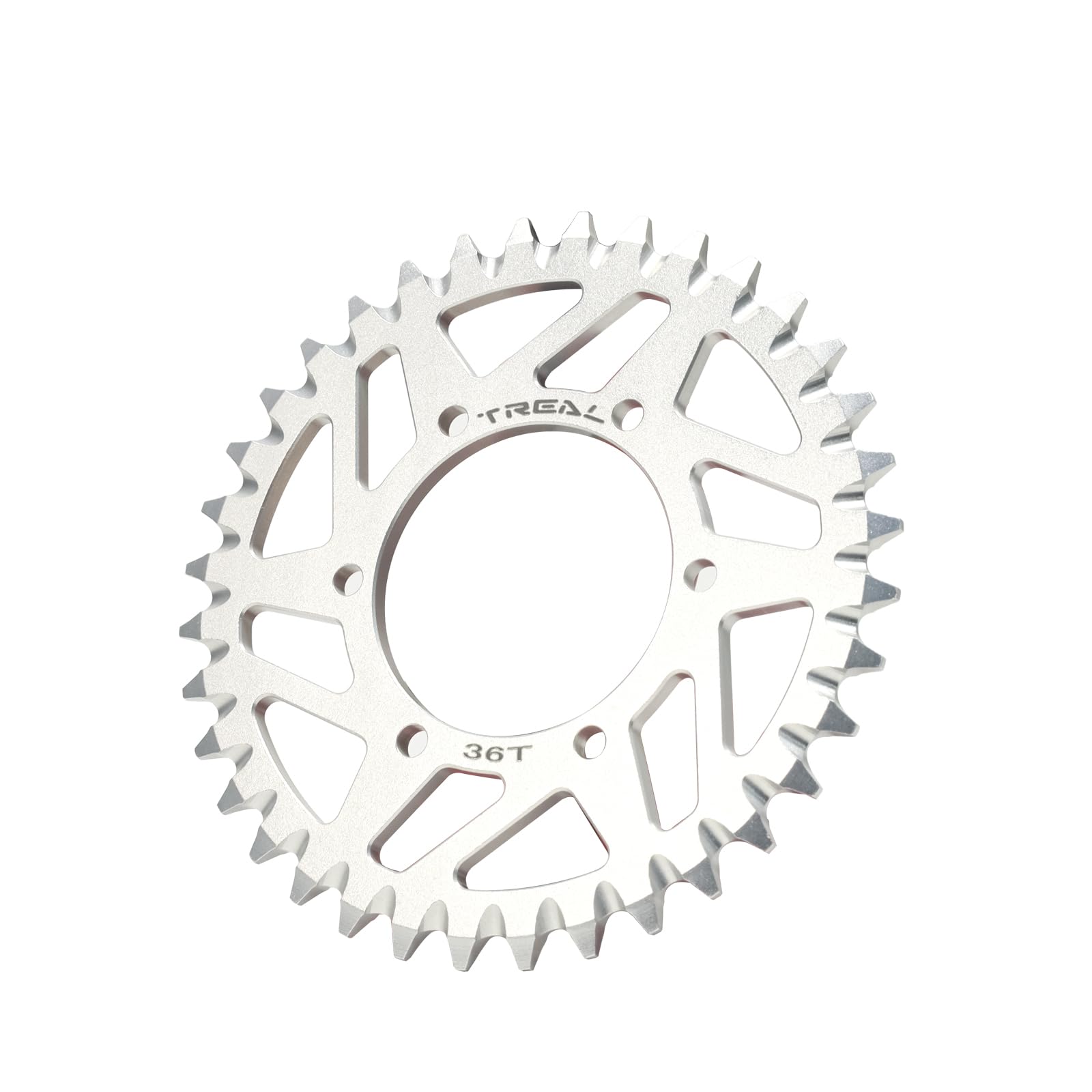 TREAL Promoto-MX Hub Chain Sprocket 36T Aluminum 7075 Upgrades for 1/4 Losi PROMOTO MX Motor Bike(Silver)
