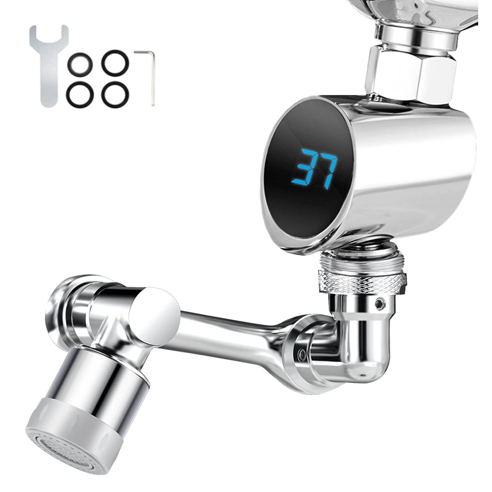 Extensor de grifo universal - Extensor de grifo de fregadero giratorio de 1080°, Aireador de grifo de cocina de doble función con rotación de ángulo grande universal, Grifo con filtro contra salpicadu