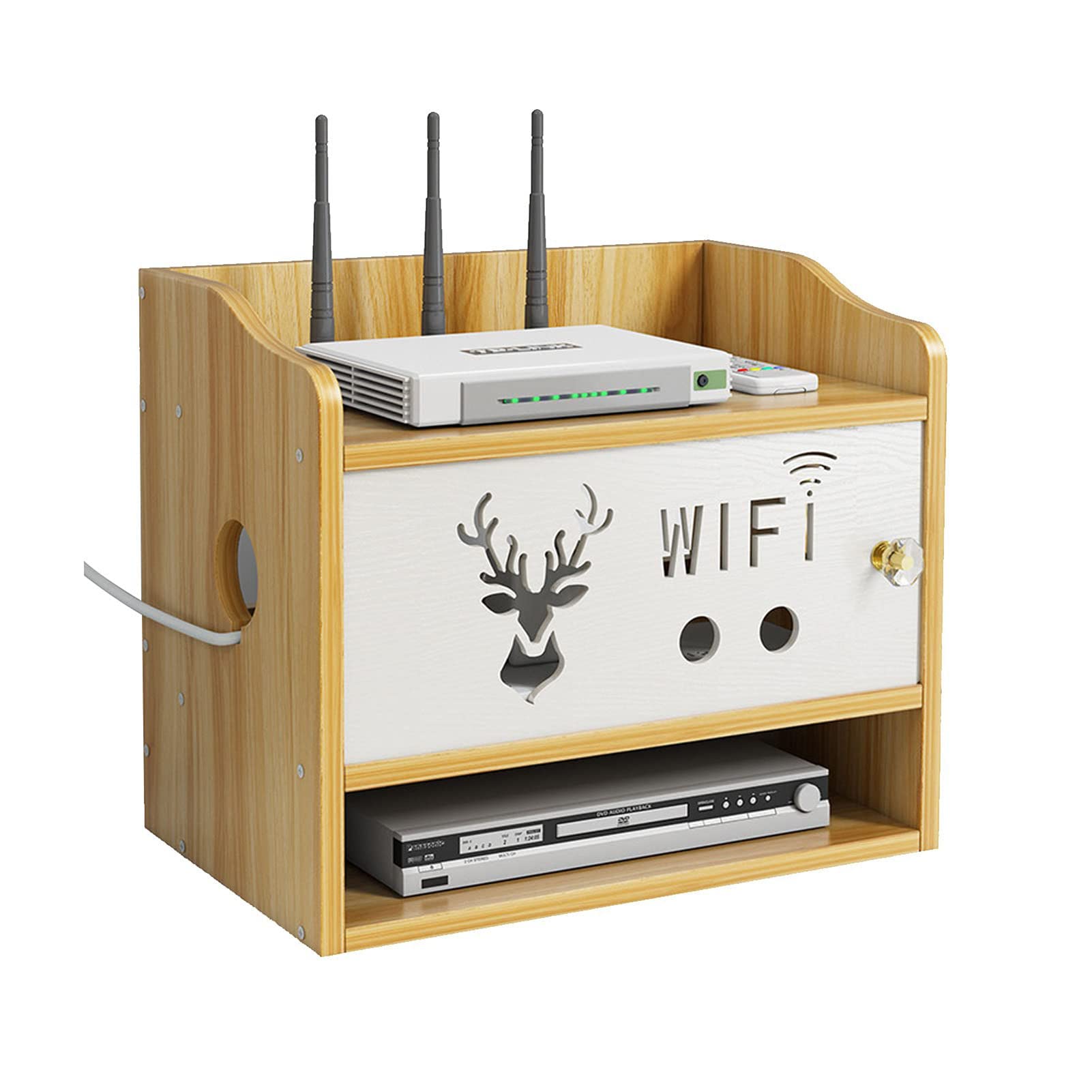 Boîte WiFi pour routeur avec dissipation thermique et stockage multicouche