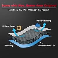 Vista 7 de Funda para kayak de 9.5 pies – 600D resistente e impermeable para almacenamiento al aire libre, accesorio resistente a la decoloración para tabla