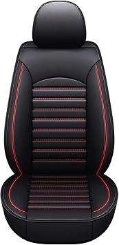 Auto Seat Covers for Dacia Dokker/Duster/Duster Van/Jogger Extreme/Lodgy 2000-2023,Leather Car Seat Cushion Front Rear Protectors Full Set Waterproof Accessories,B/Black and Red