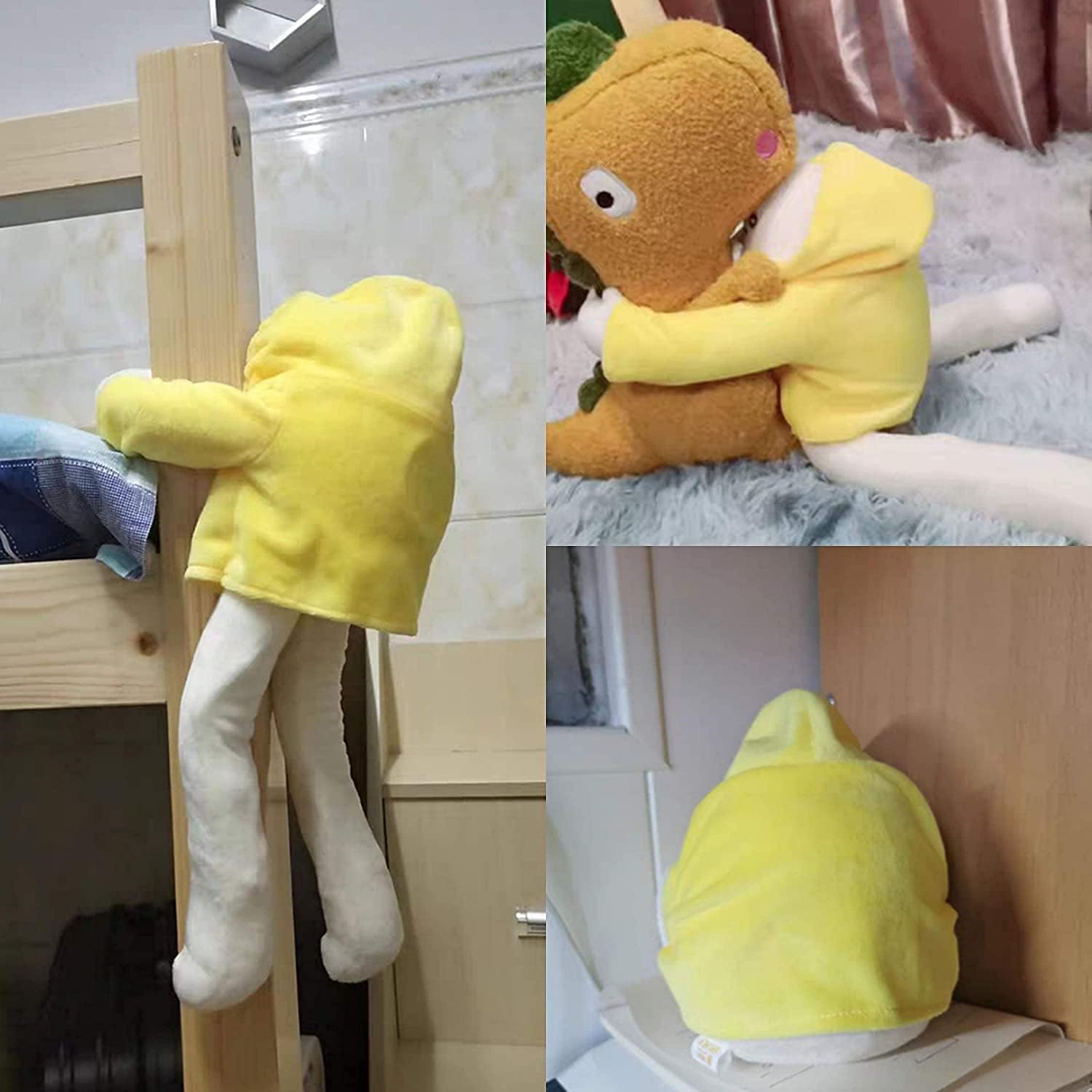 Plush Banana Man Toy,25.6inch Weird Banana Man Doll with Magnet,Funny Poseable Decompression Toy Stuffed Animals Doll Gifts for Boys Girls Birthday Party Christmas(Yellow)