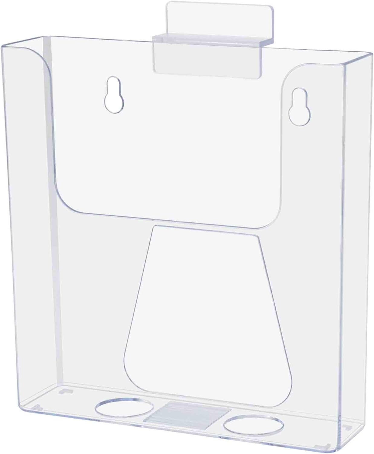 Marketing Holders Slatwall Bifold Bin for 6 Printed Literature and Graphic Material in Convenience Stores and Travel Agencies Space Saving Booklet Clear Acrylic Display Organizer