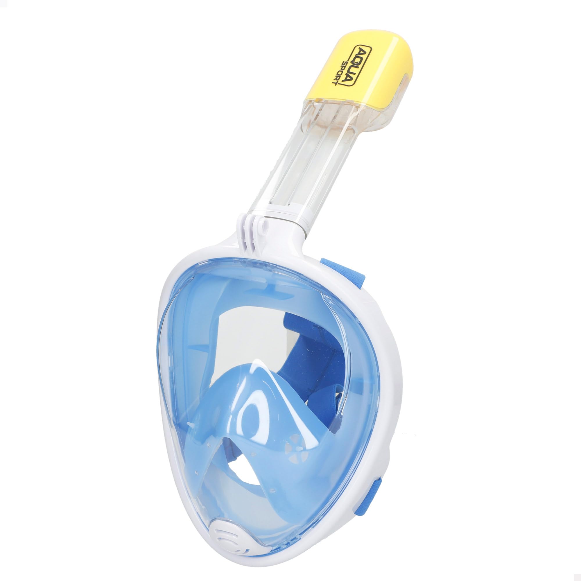 AKTIVE Pro AQ Máscara de Buceo, Ajustable, Libre de látex, Hipoalergénica, Antisalpicaduras, Envío de Colores Aleatorio, Soporte para cámara, Red Transporte
