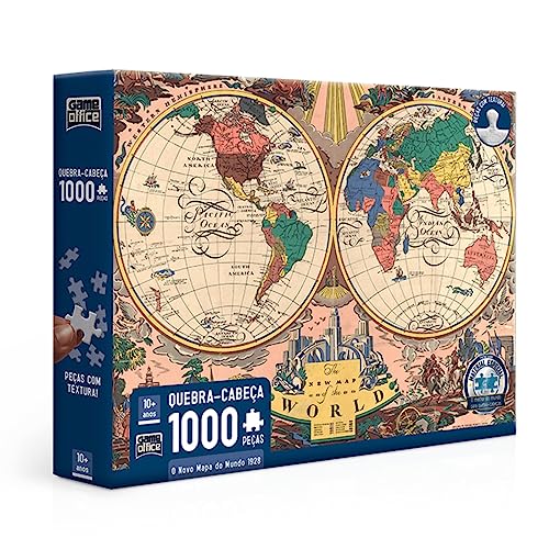 O Novo Mapa do Mundo: 1928 - Quebra-cabeça - 1000 peças - Toyster Brinquedos