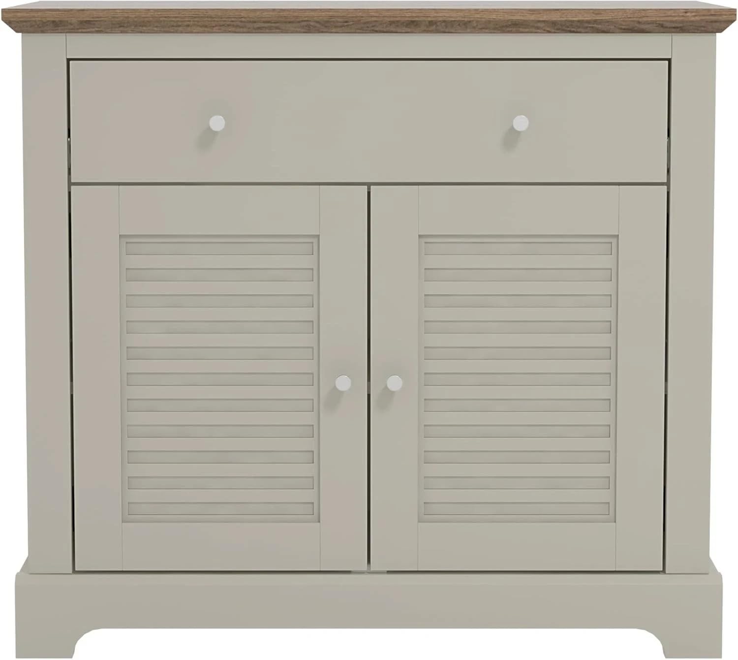 GFW Salcombe Compact Sideboard - Wood - Light Grey