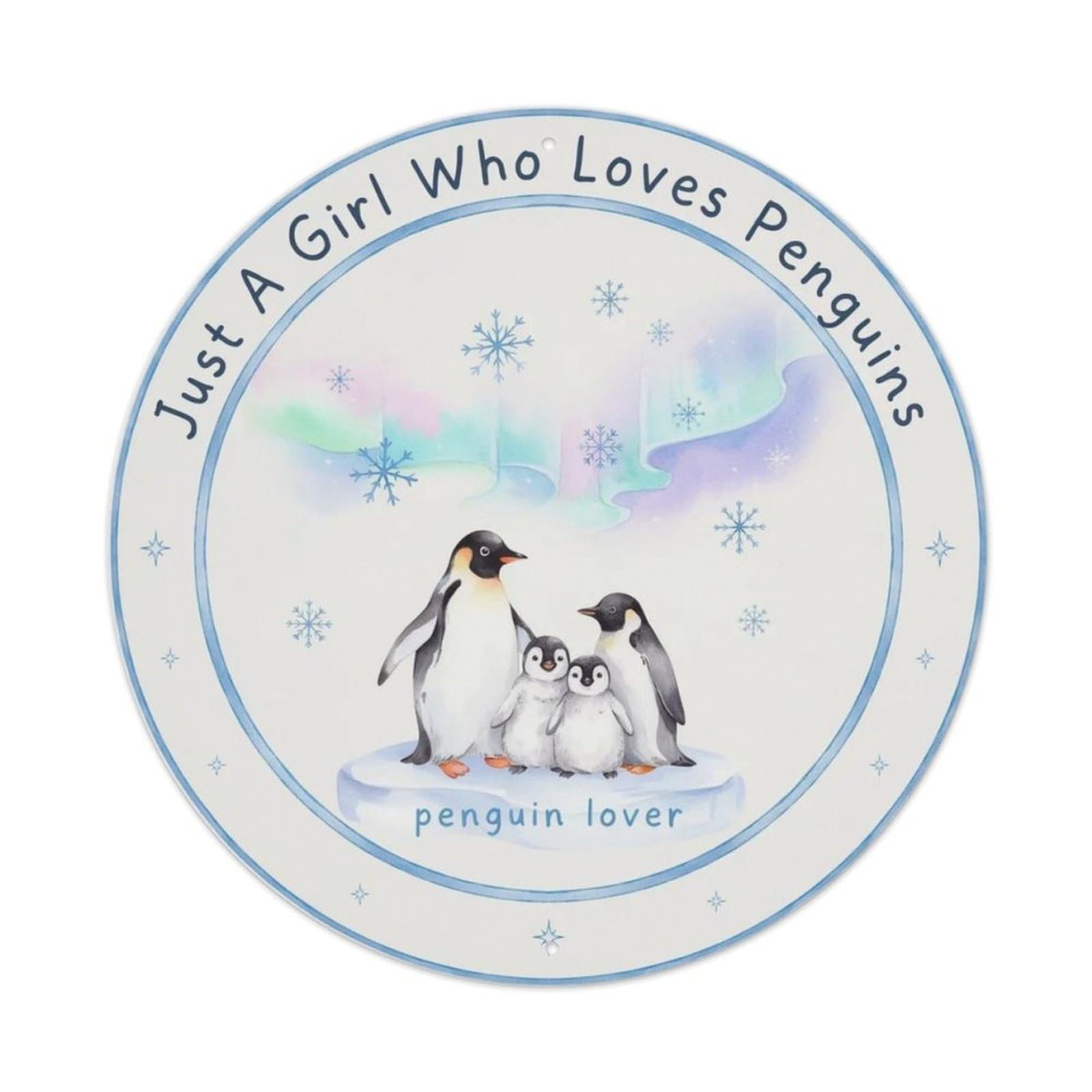 Just A Girl Who Loves Penguins Metal Tin Sign Plaque