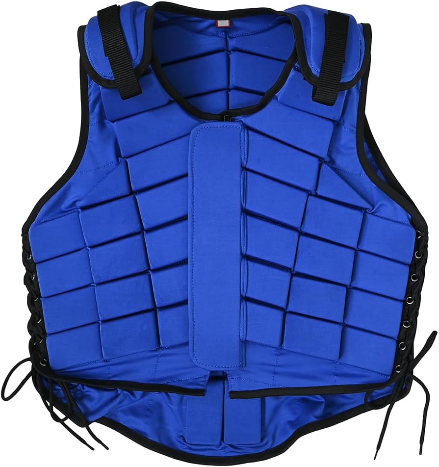 HILASON Adult Safety Equestrian Eventing Protective Protection Vest Blue | Horse Riding Unisex