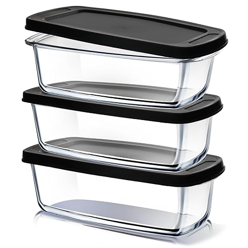 EATEX Glass Bread Pans 1.9 Qt Deep Glass Containers