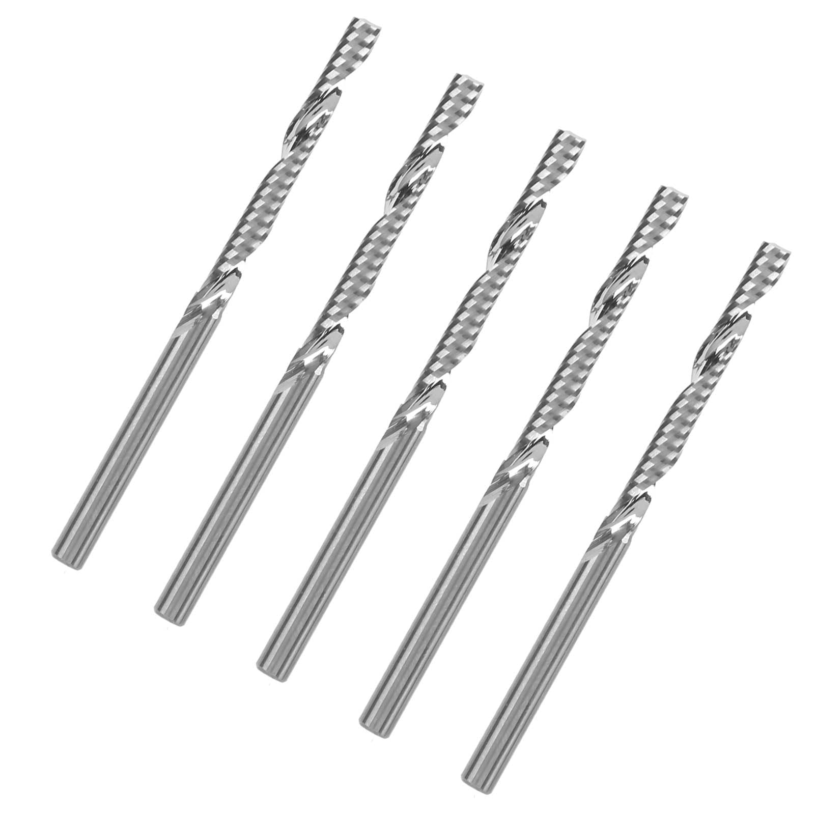 Fafeicy 5-teiliges Hartmetall-Spiralfräser-Set, 3,175 Mm Schaft