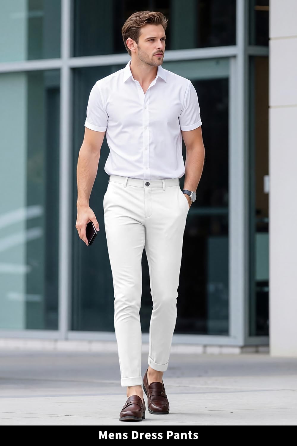 GINGTTO Mens Dress Pants Slim Fit Chino Pants for Men Stretch