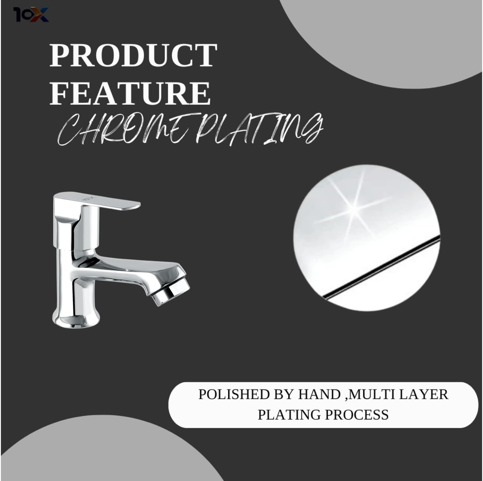 10X Pillar Tap - Modern Washbasin Tap -6