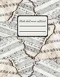 Blank music notebook 120 pages: Music Manuscript with 120 creamy pages