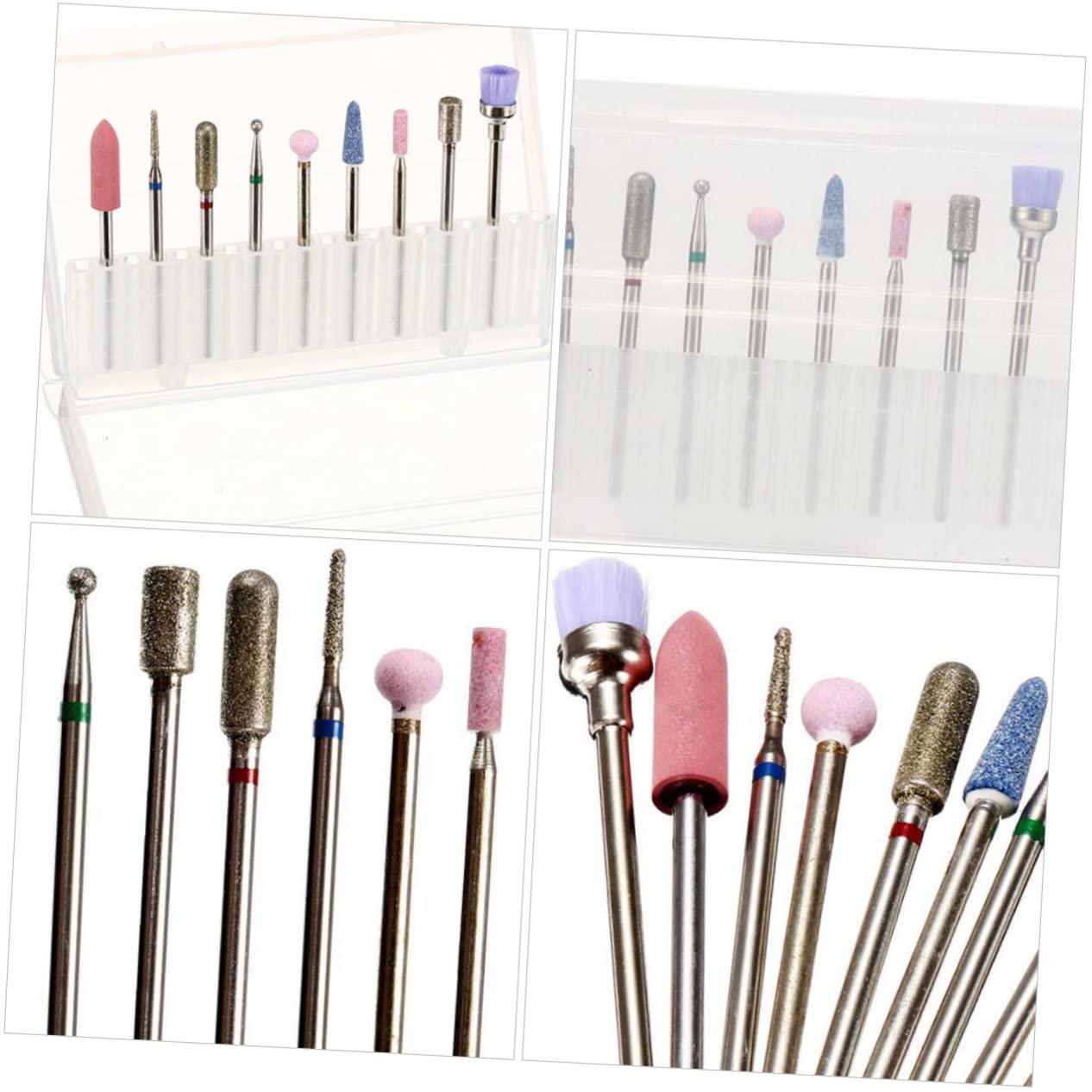FRCOLOR 27 Piezas Conjunto De Molinillo De Uñas Broca Para Uñas Acrílicas Herramienta De Auriculares Para Pulir Uñas Gel De Uñas Taladro Para Uñas Profesional Brocas Para Limar Uñas Metal