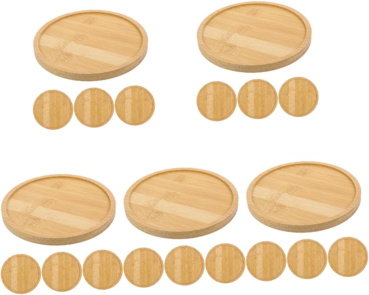 YARNOW 20pcs Humidity Trays for Indoor Plants Bamboo Plant Saucer Drainage Tray